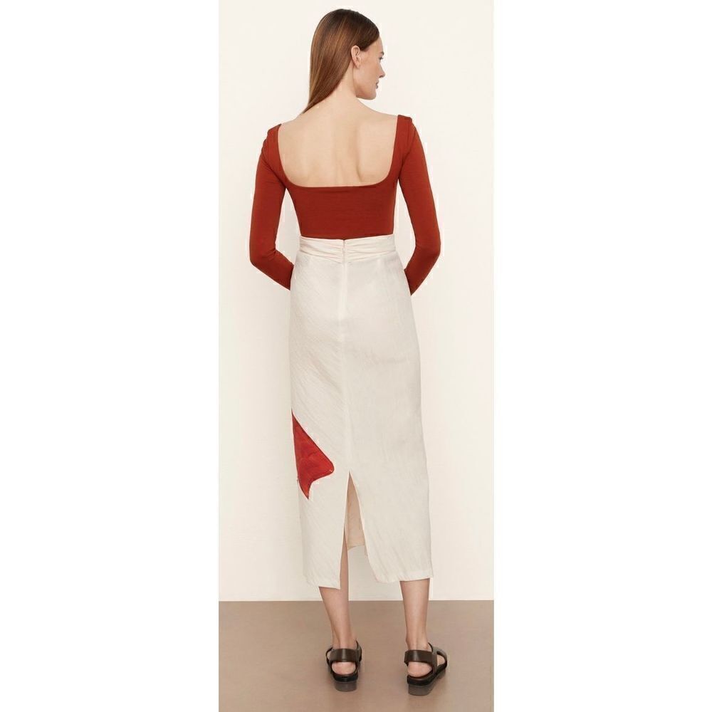 Vince Abstract Painted Draped Knot Skirt NWT Size XS - Picture 3 of 10